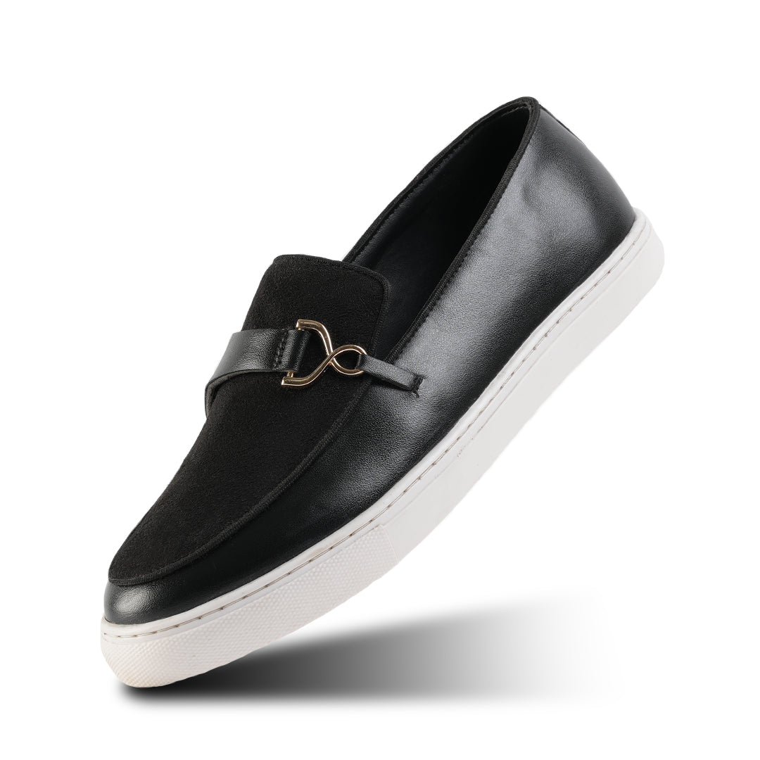 Monkstory Side Buckle Slip-On Sneakers - Black