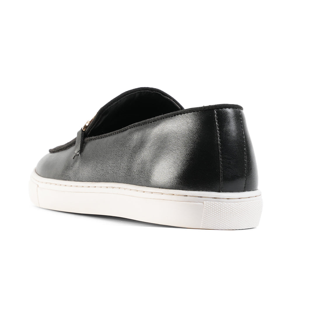 Monkstory Side Buckle Slip-On Sneakers - Black