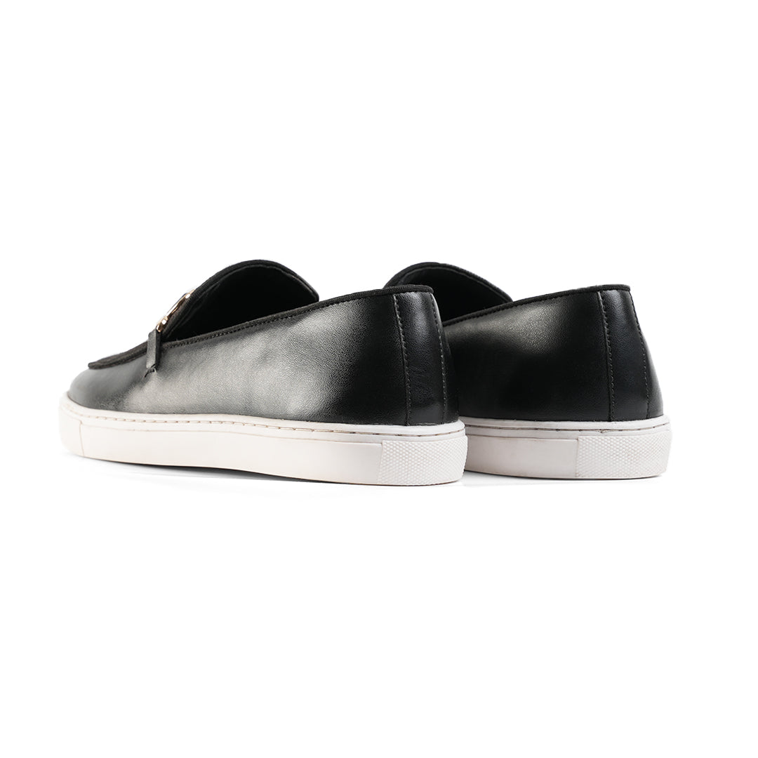 Monkstory Side Buckle Slip-On Sneakers - Black
