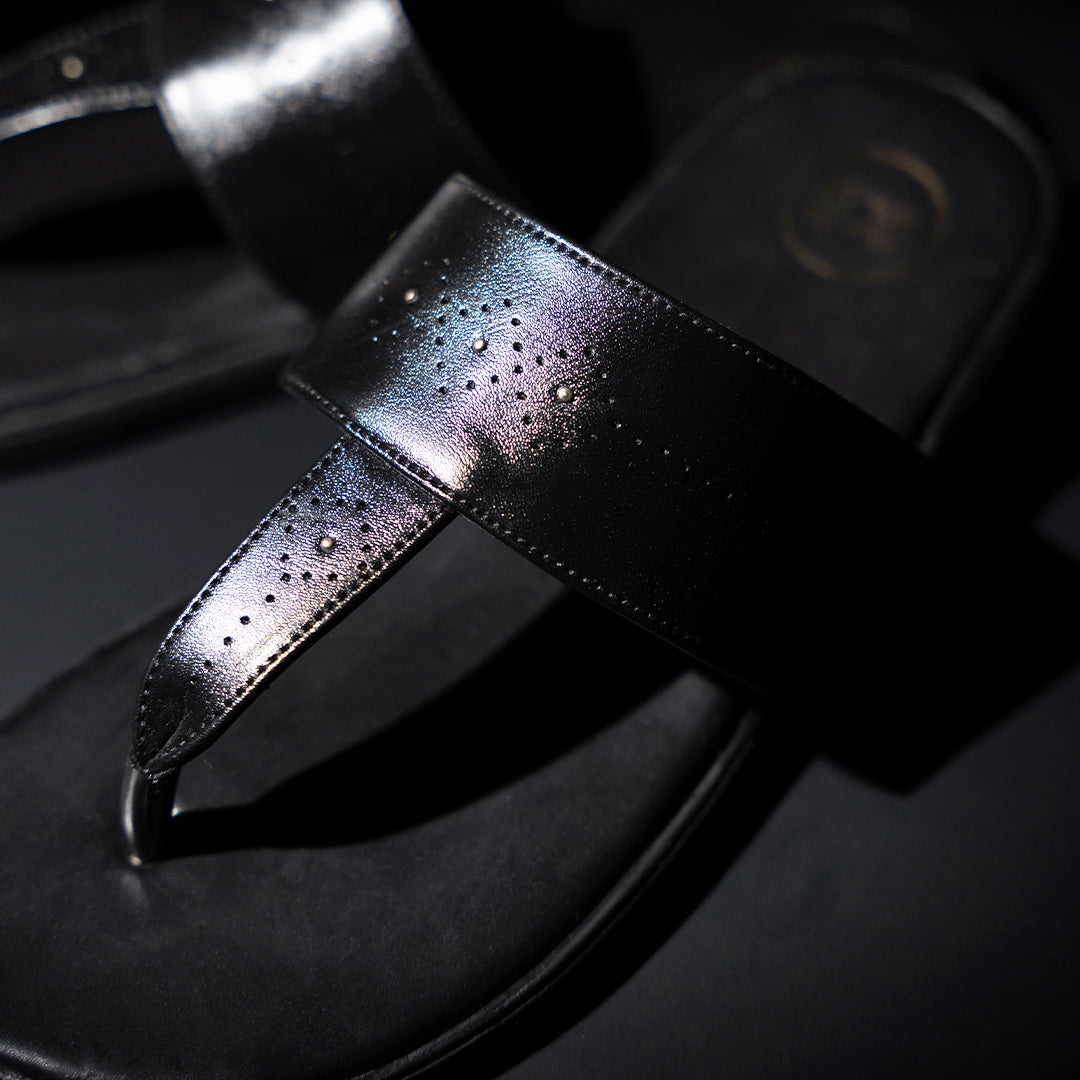 T-Rad Studded Sandals - Black