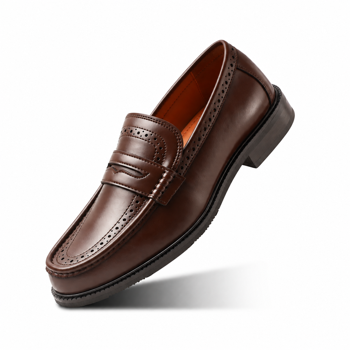 Monkstory Atelier 1936 Penny Brogue Loafers – Dark Brown