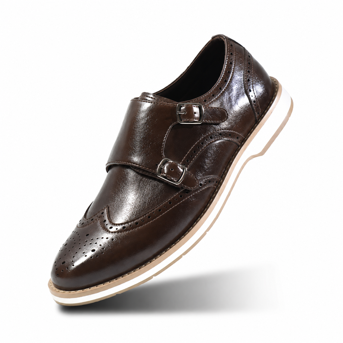 Monkstory Atelier 1938 Hybrid Double Monk Slip-Ons – Brown