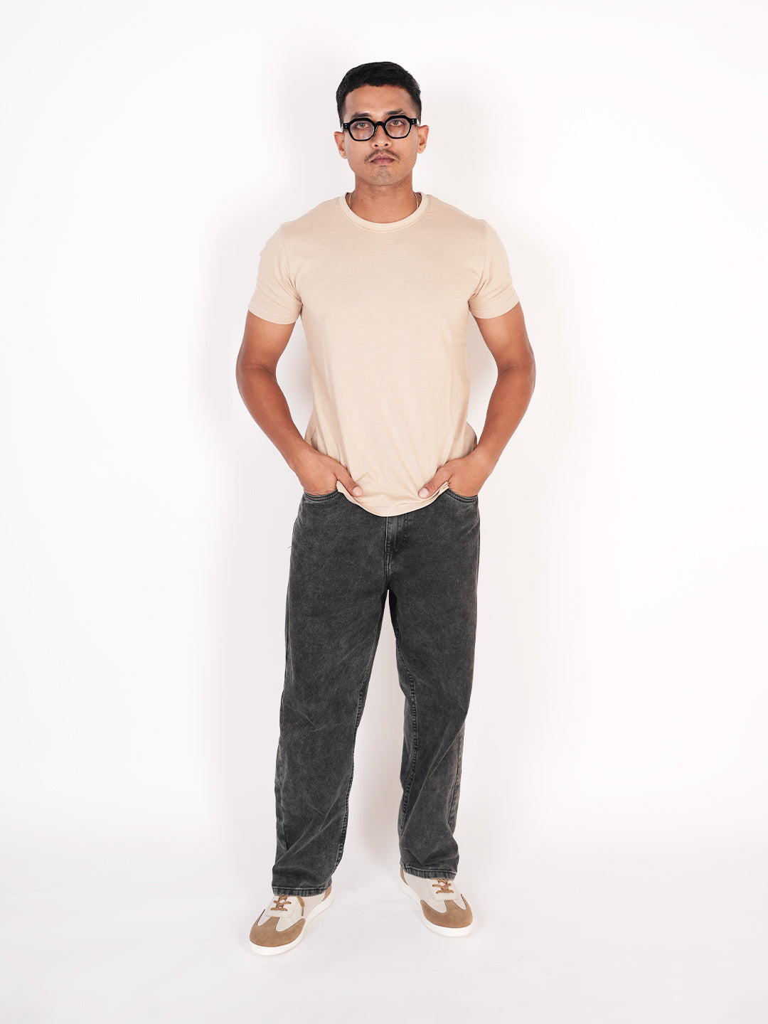 Monkstory Bamboo Cotton Crew Tee - Classic Cream