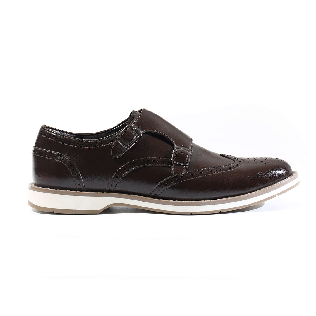 Monkstory Atelier 1938 Hybrid Double Monk Slip-Ons – Brown