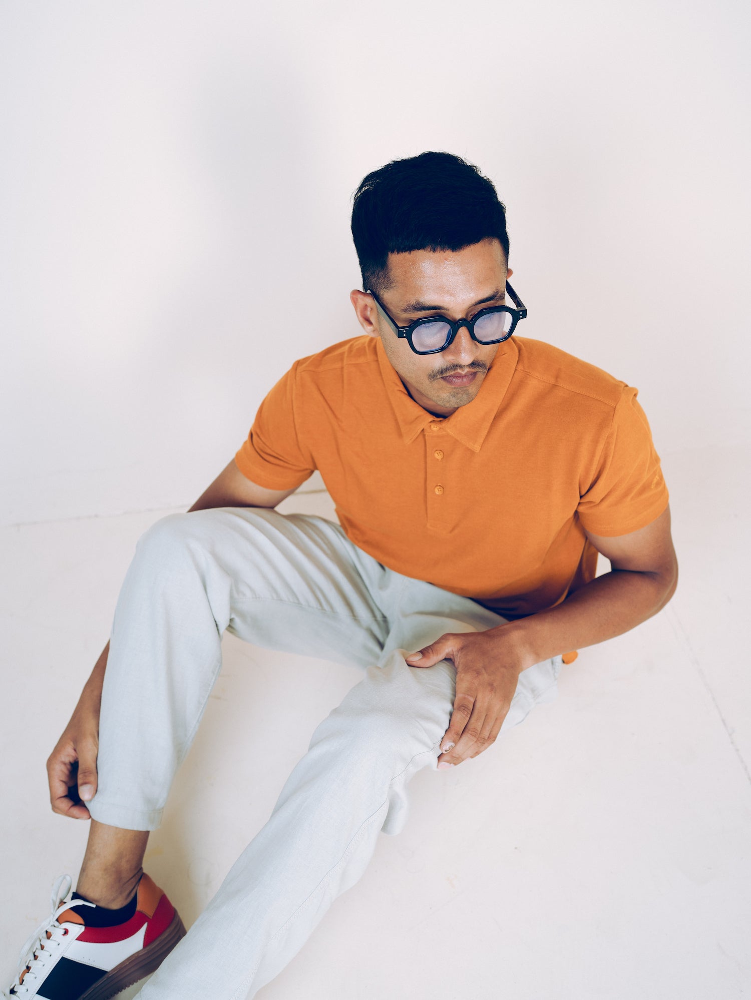 Monkstory Bamboo Cotton Polo Tee - Ochre