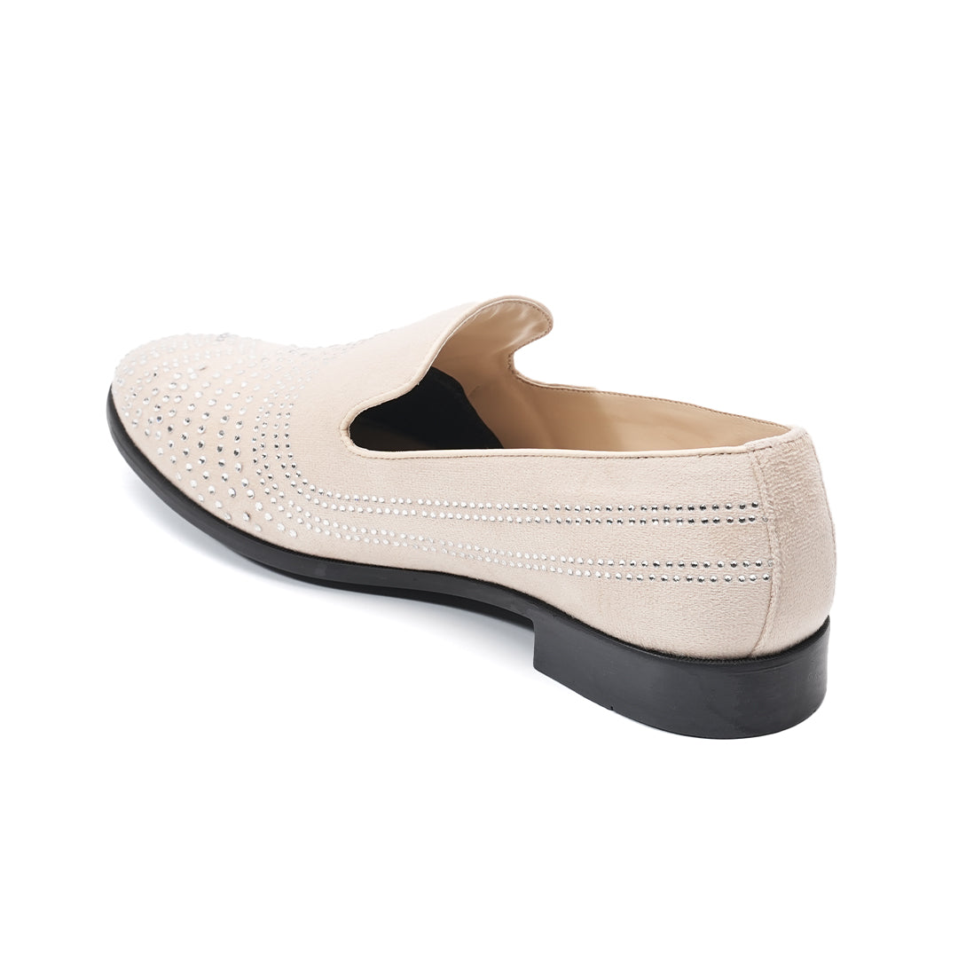 Monkstory Cascade Crystal Slip-Ons – Beige