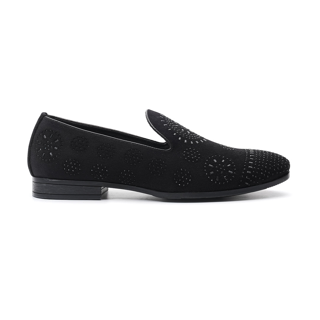 Monkstory Stardust Crystal Slip-Ons – Black