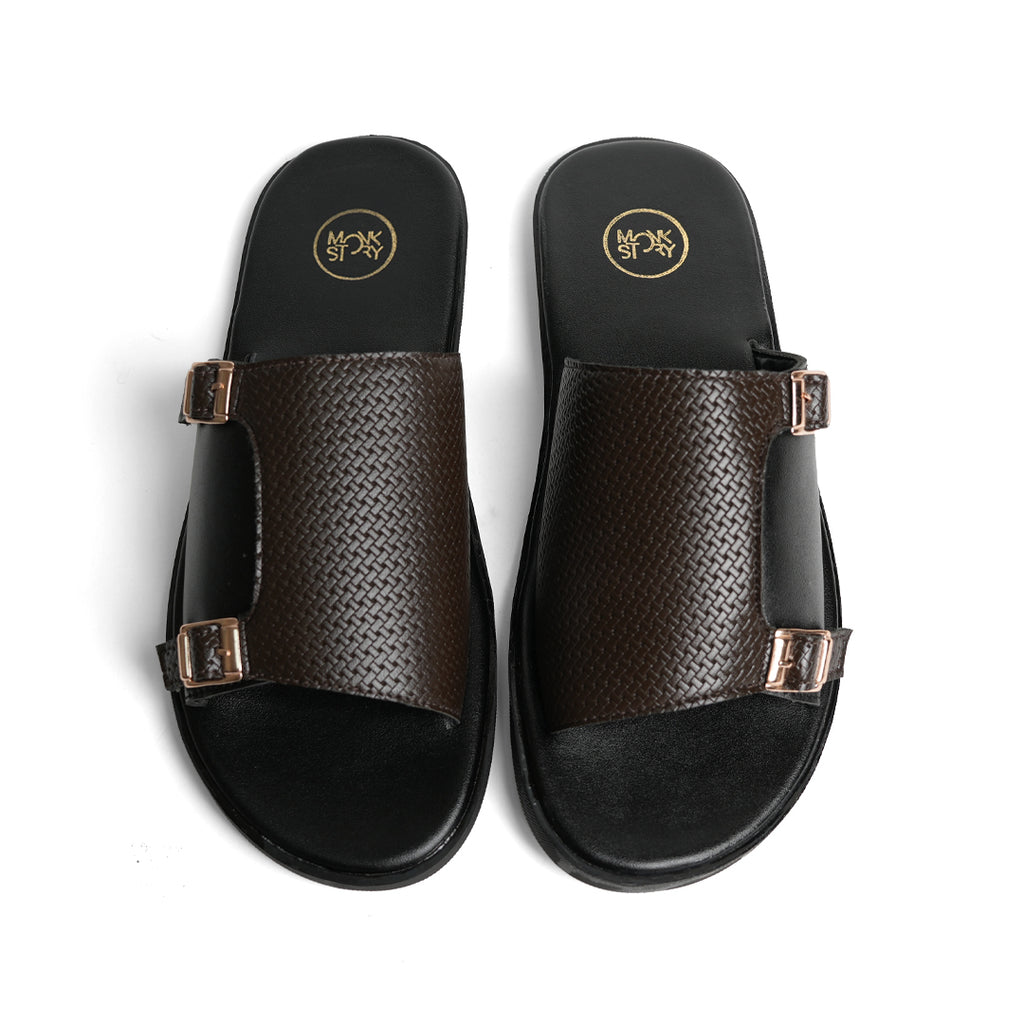 T-Rad Double Monk Strap Sandals Black/brown - Main Image