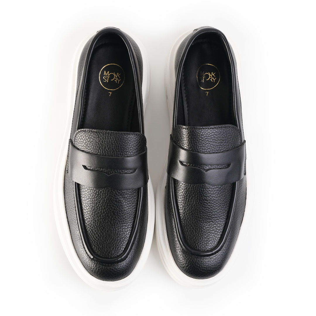 Monkstory Chunky Luxe Slip-On Sneakers - Royal Black