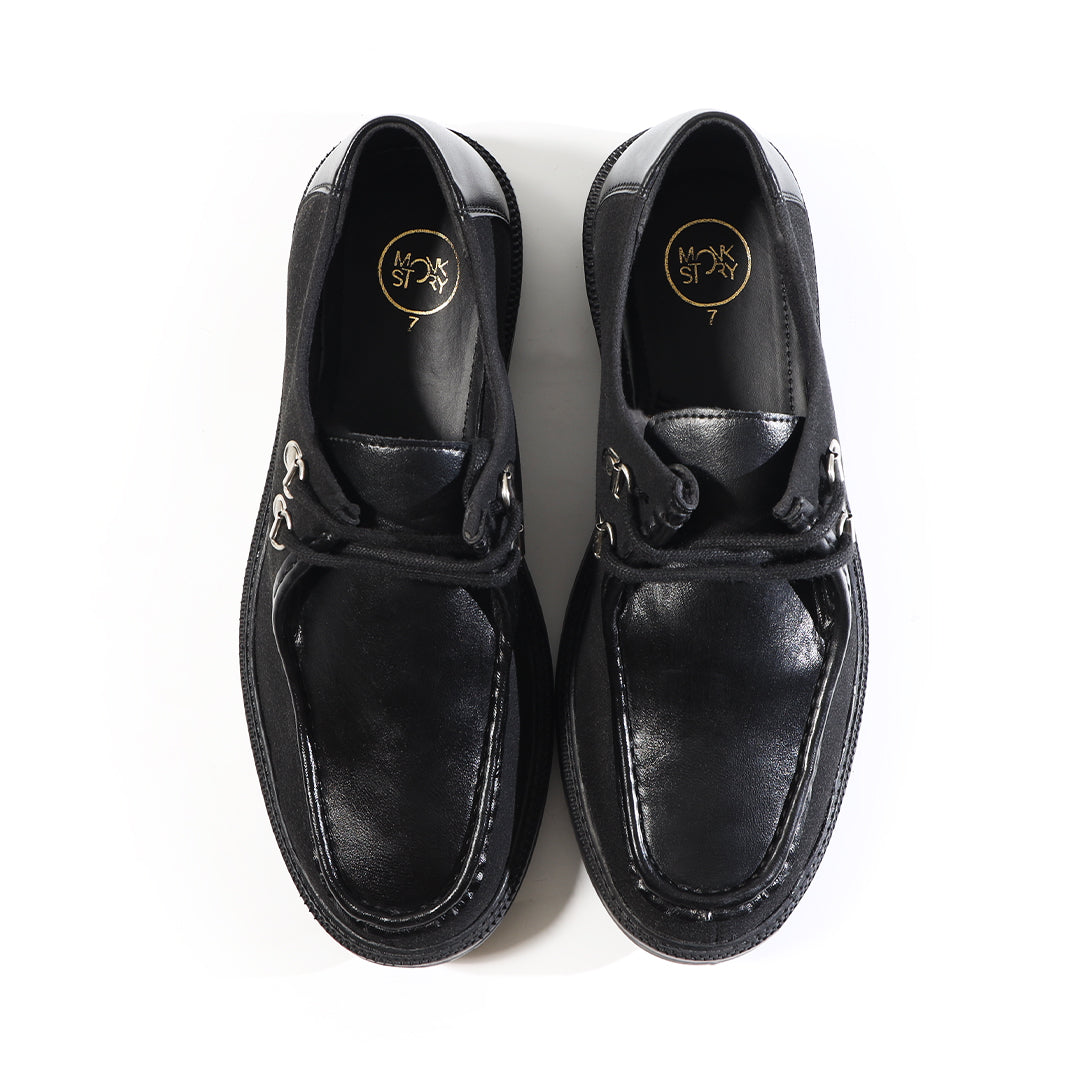 Monkstory Cosmopolitan Heritage Lace-Ups – Midnight Black