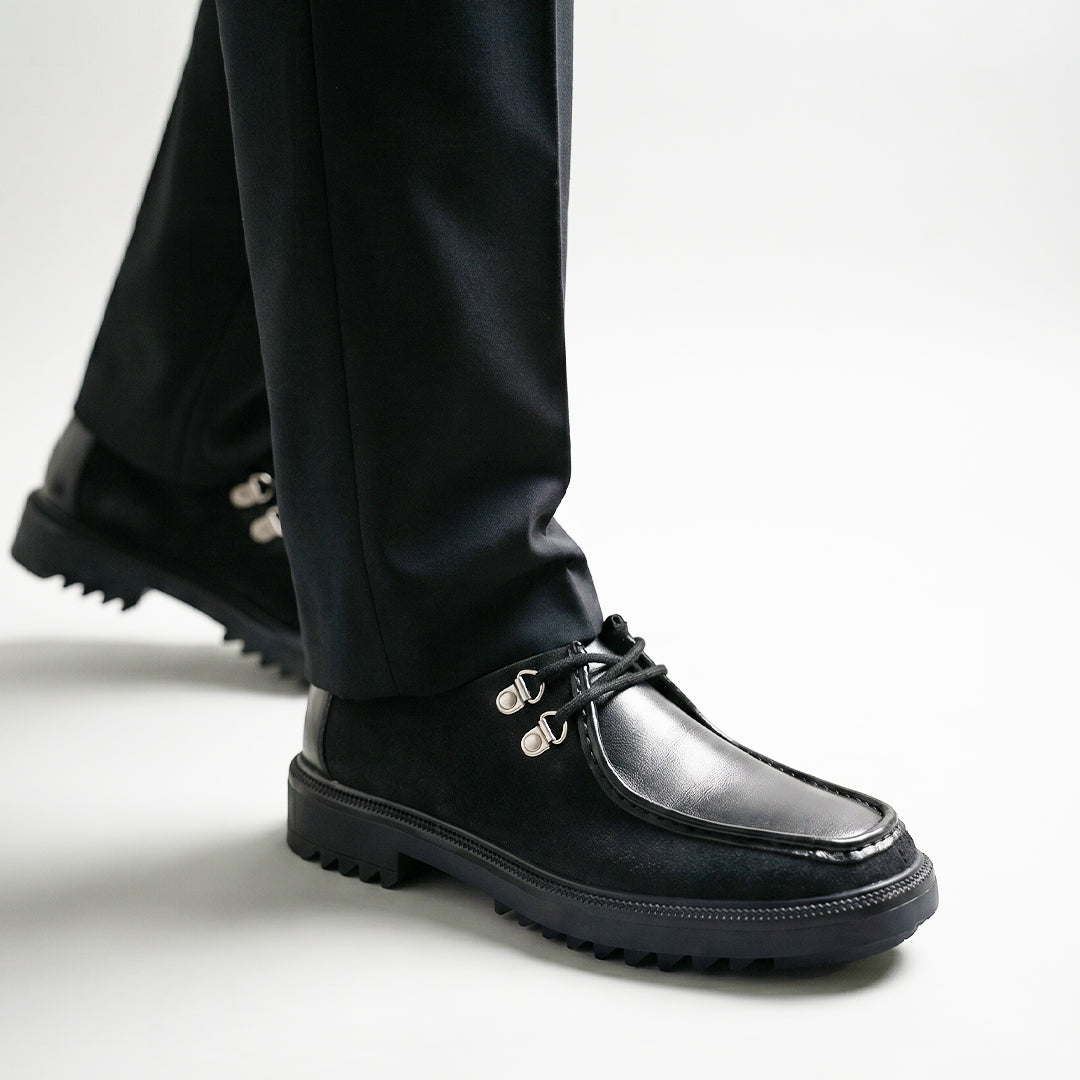 Monkstory Cosmopolitan Heritage Lace-Ups – Midnight Black