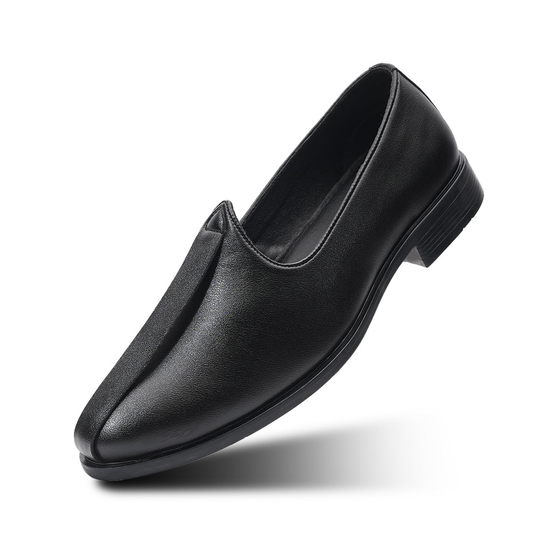 Monkstory Minimal Darbar Mojari – Black