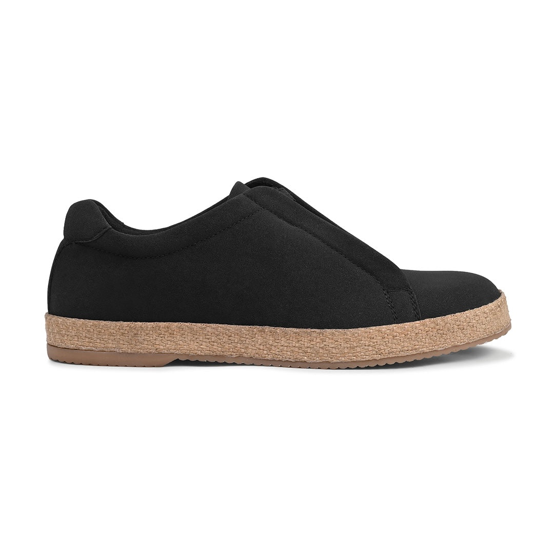 Monkstory Yacht Club Elastic Slip-On Espadrille Sneakers – Carbon Black