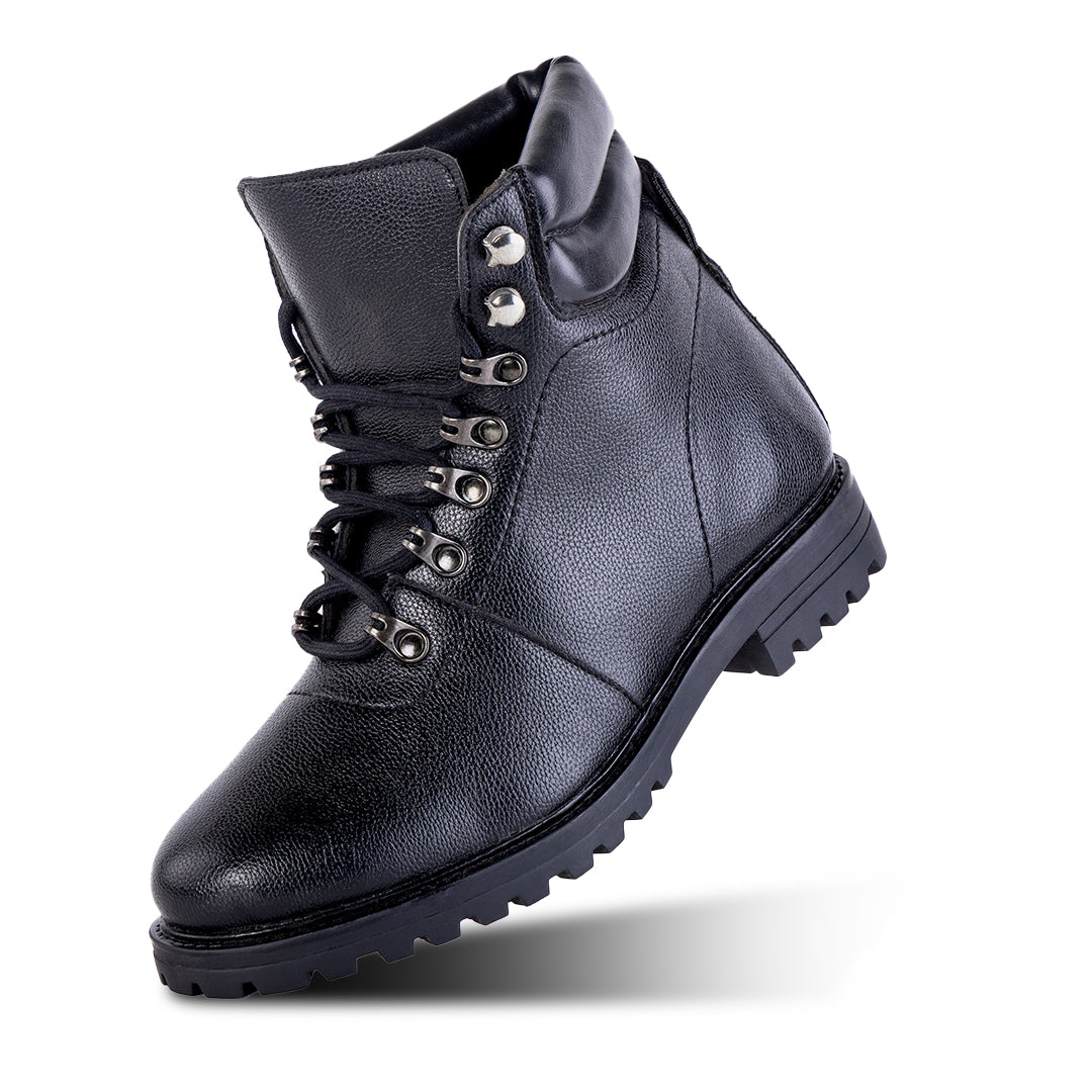 Monkstory Rugged High-Ankle Boots - Black