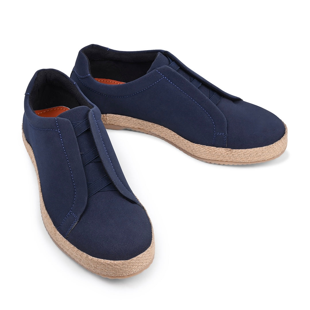 Monkstory Yacht Club Elastic Slip-On Espadrille Sneakers – Deep Navy
