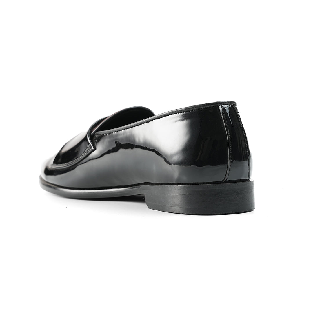 Monkstory Eclecta Glossy Side Buckle Slip Ons - Blue/Black