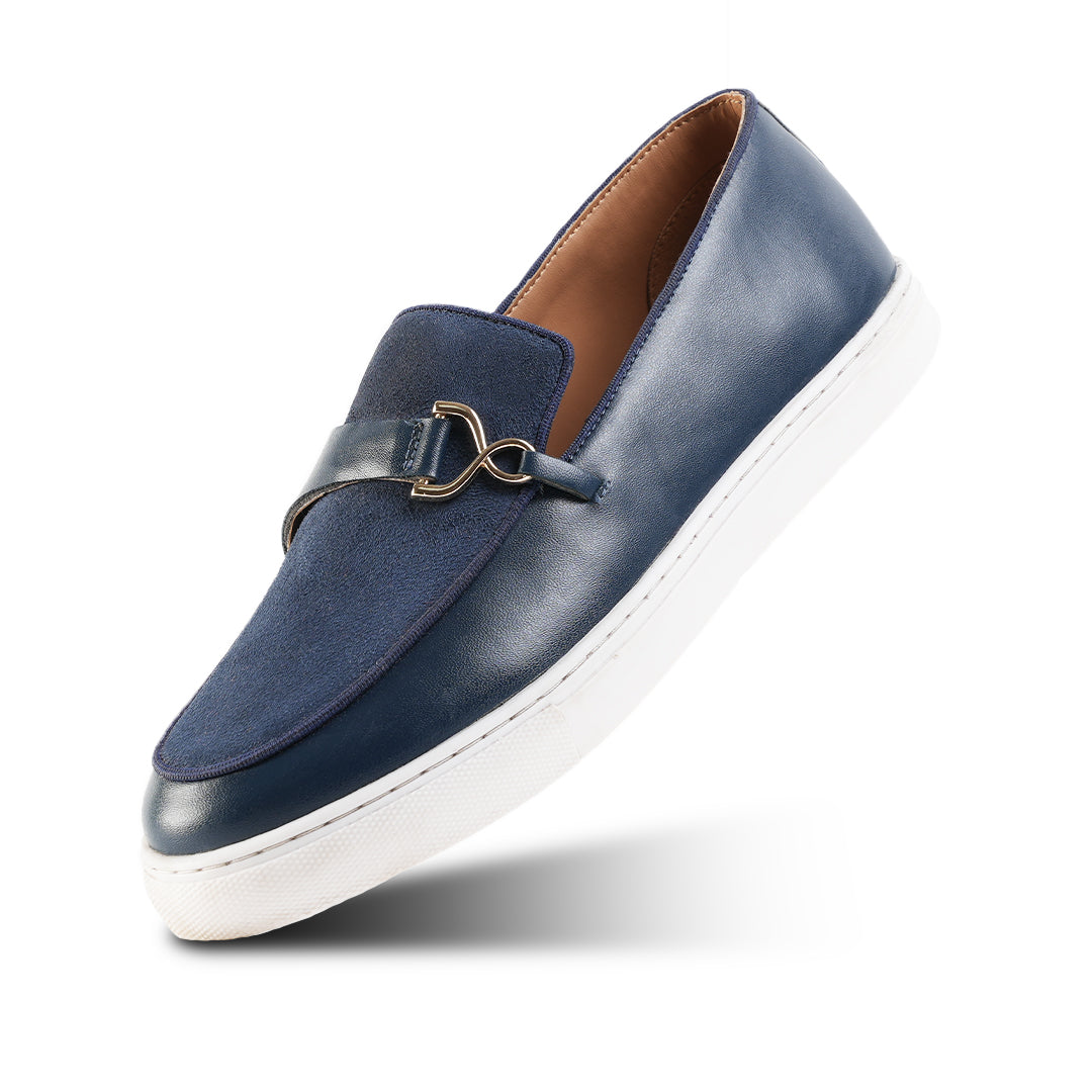 Monkstory Side Buckle Slip-On Sneakers - Blue