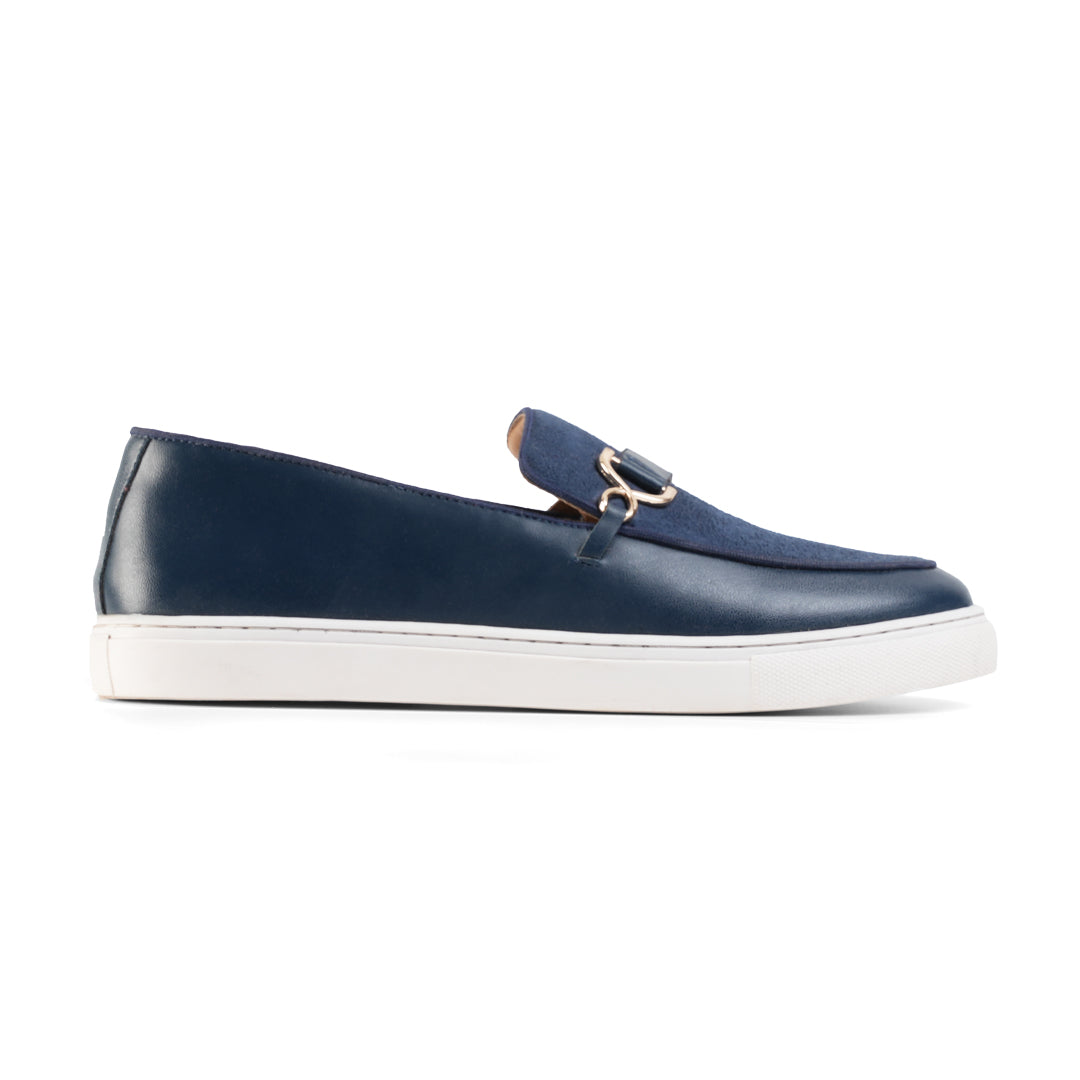 Monkstory Side Buckle Slip-On Sneakers - Blue