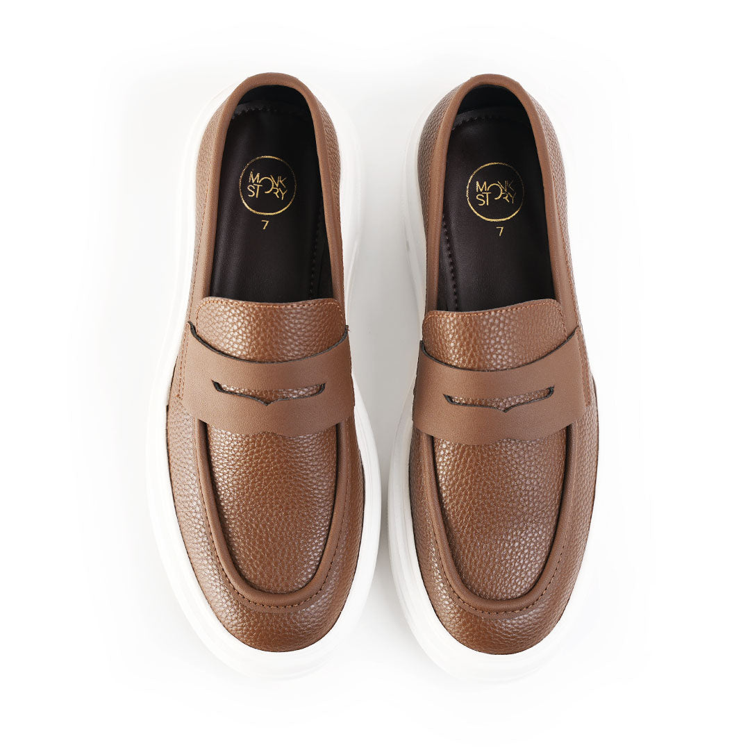 Monkstory Chunky Luxe Slip-On Sneakers - Tabac Brown