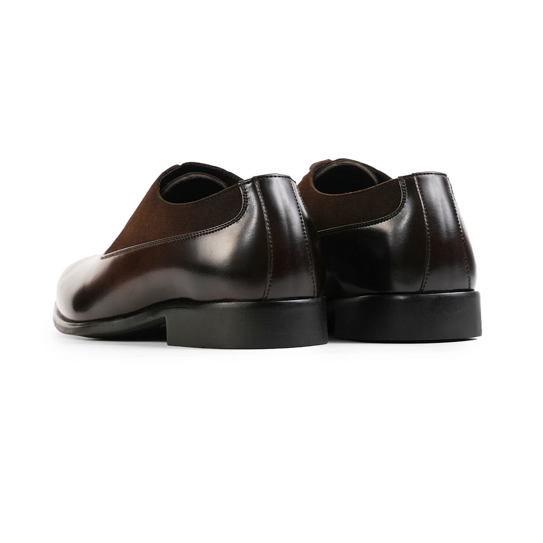 Monkstory Glossy-Suede Oxford Hybrid Lace-ups - Brown