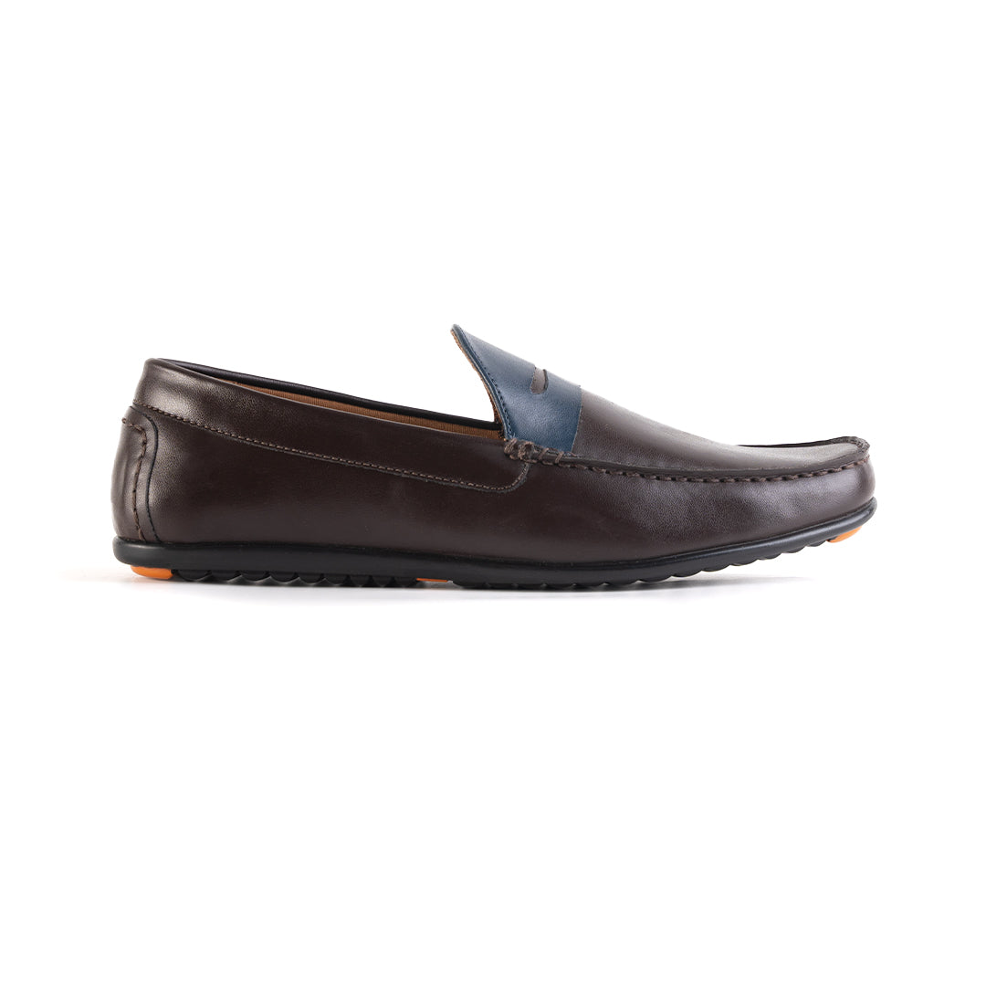 Monkstory Dual Tone Driving Loafers  - Burgundy/Blue