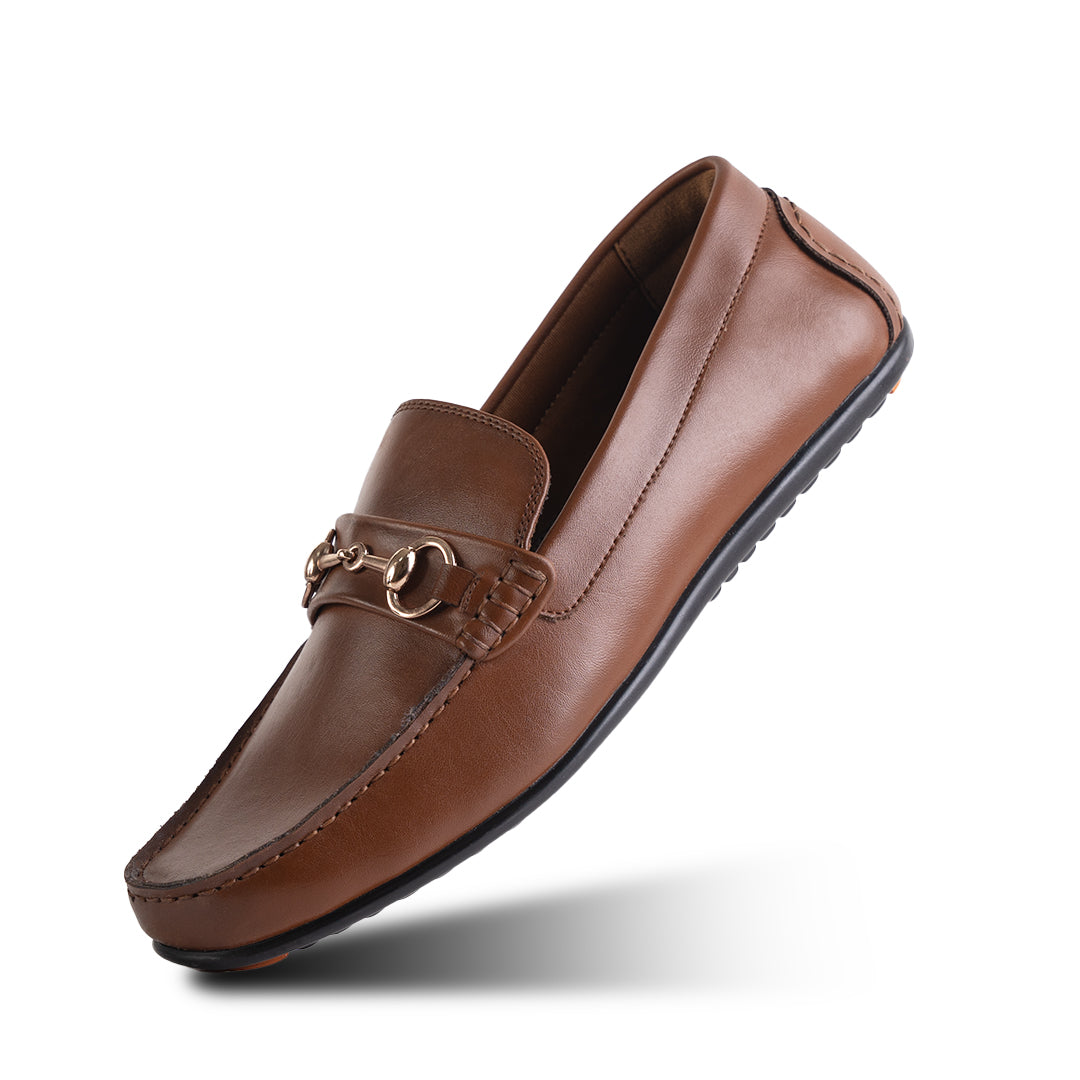 Monkstory Horsebit Driving Loafers  - Tan