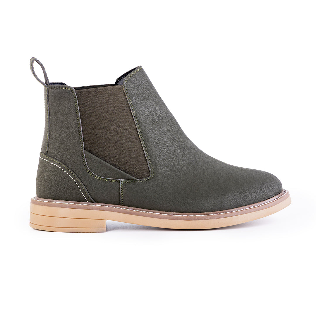 Monkstory Modern Chelsea Boots - Matte Olive