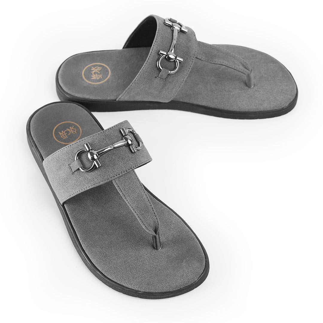 T-Rad Luxe Horsebit Sandals - Grey