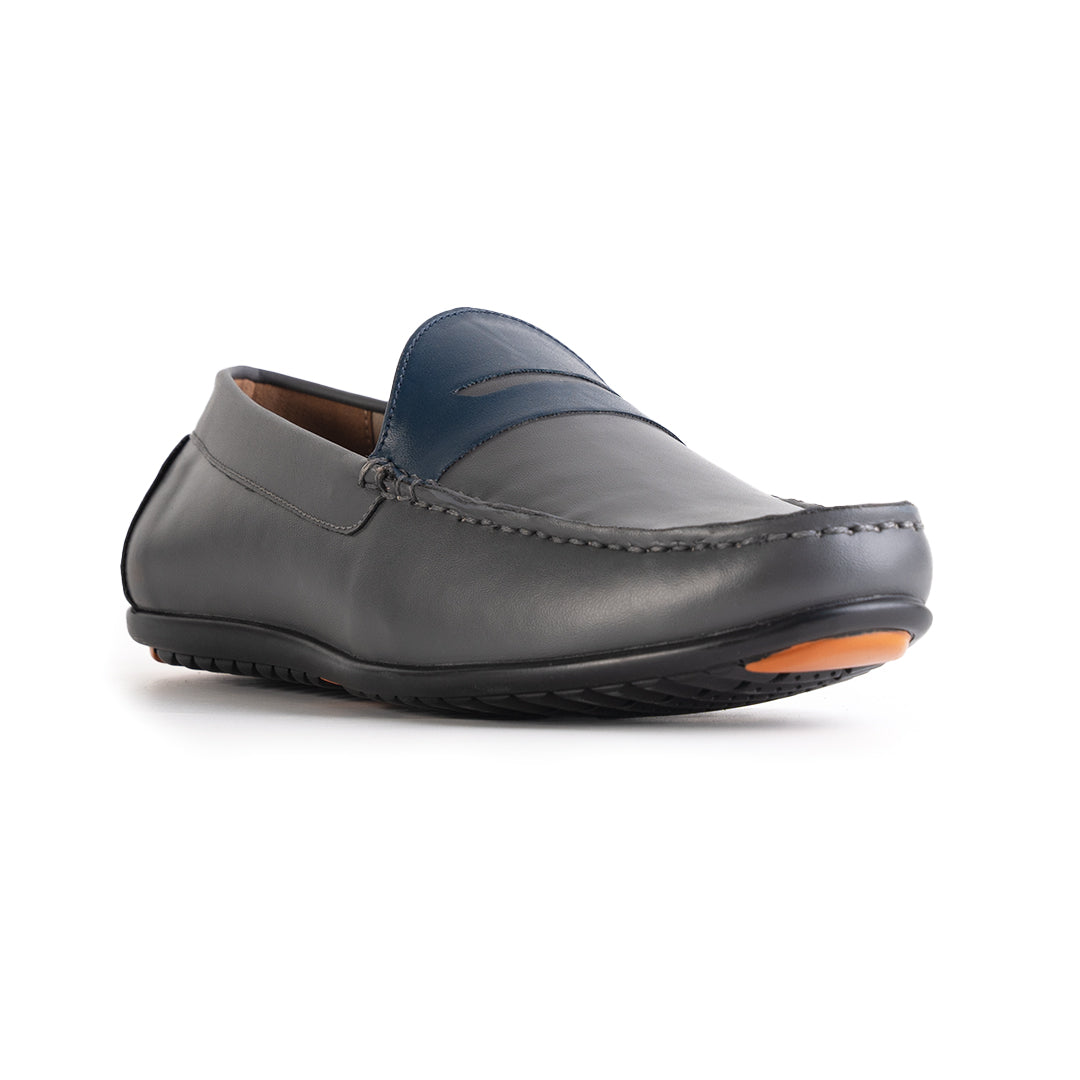 Monkstory Dual Tone Driving Loafers - Grey/Blue