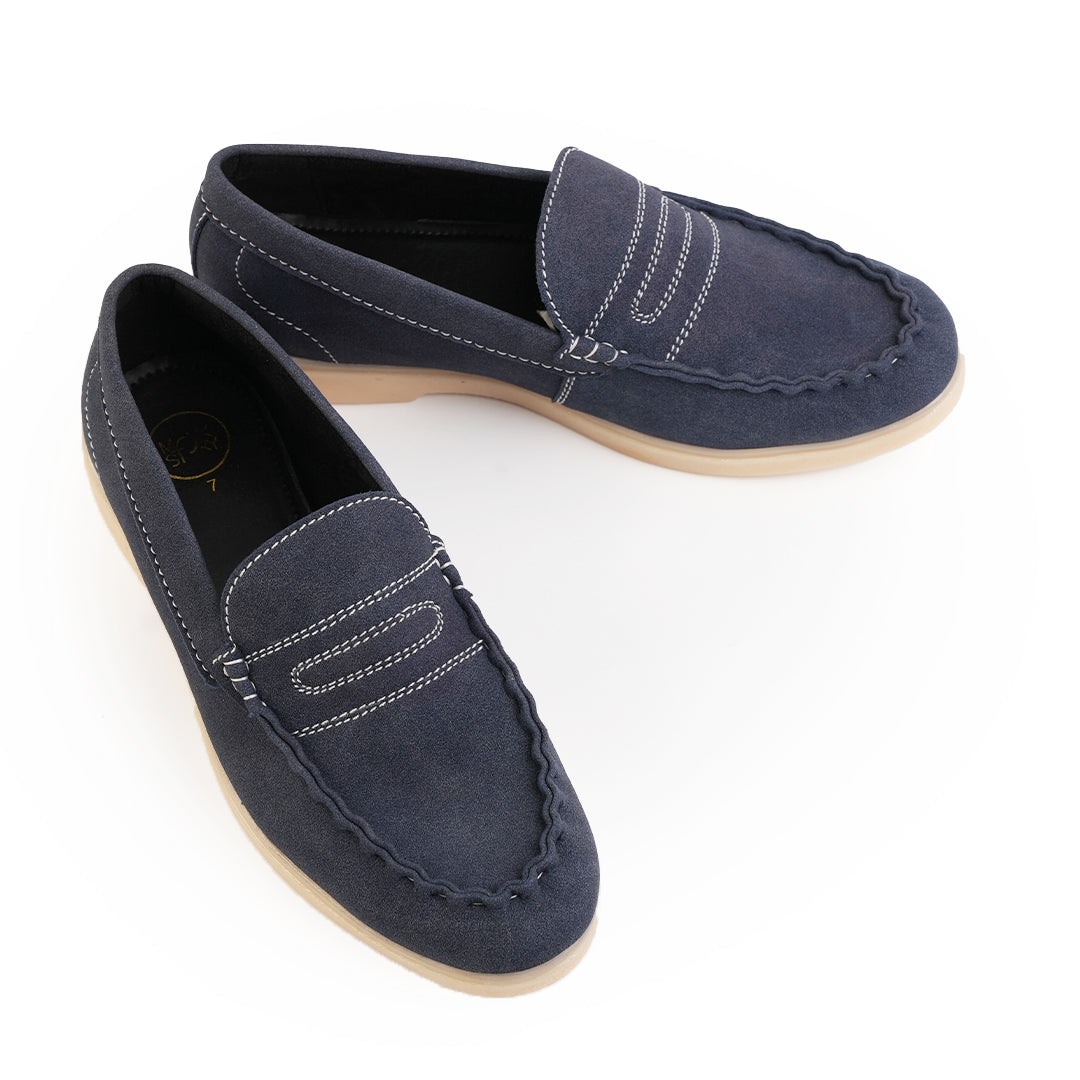 Monkstory Yacht Club Penny Stitch Loafers - Nautical Navy