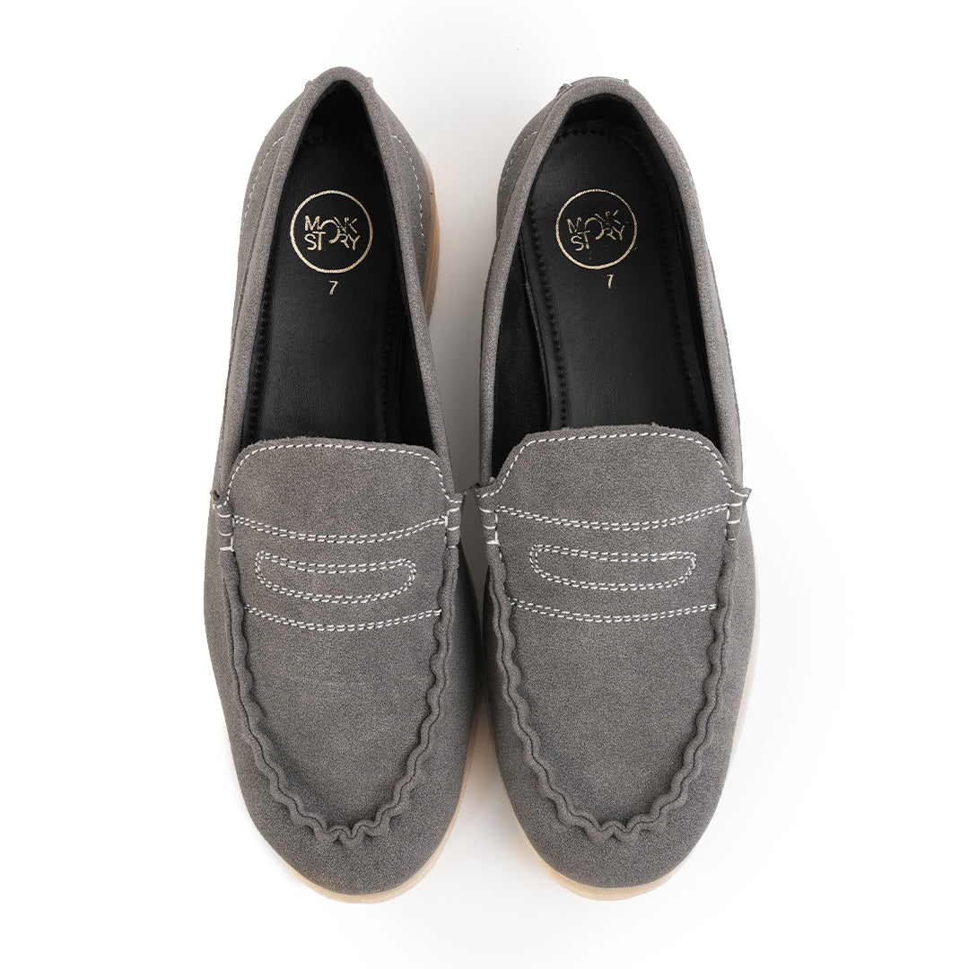 Monkstory Yacht Club Penny Stitch Loafers - Marina Grey
