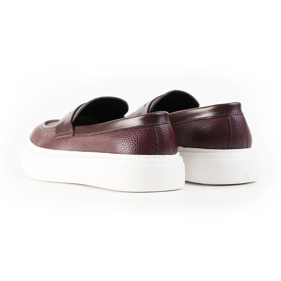 Monkstory Chunky Luxe Slip-On Sneakers - Deep Burgundy