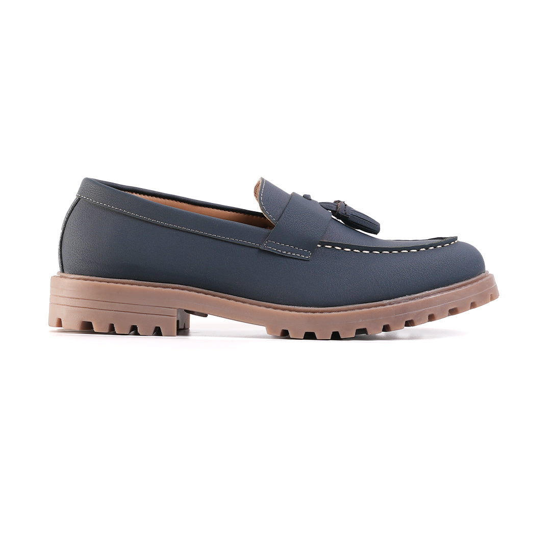 Monkstory Cosmopolitan Bold Tassel Loafers  - Blue