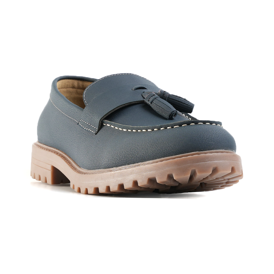 Monkstory Cosmopolitan Bold Tassel Loafers  - Blue
