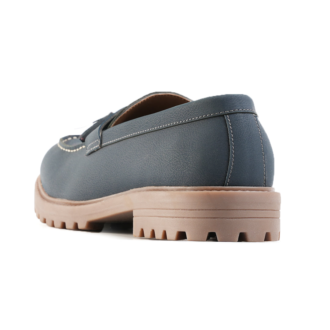 Monkstory Cosmopolitan Bold Tassel Loafers  - Blue