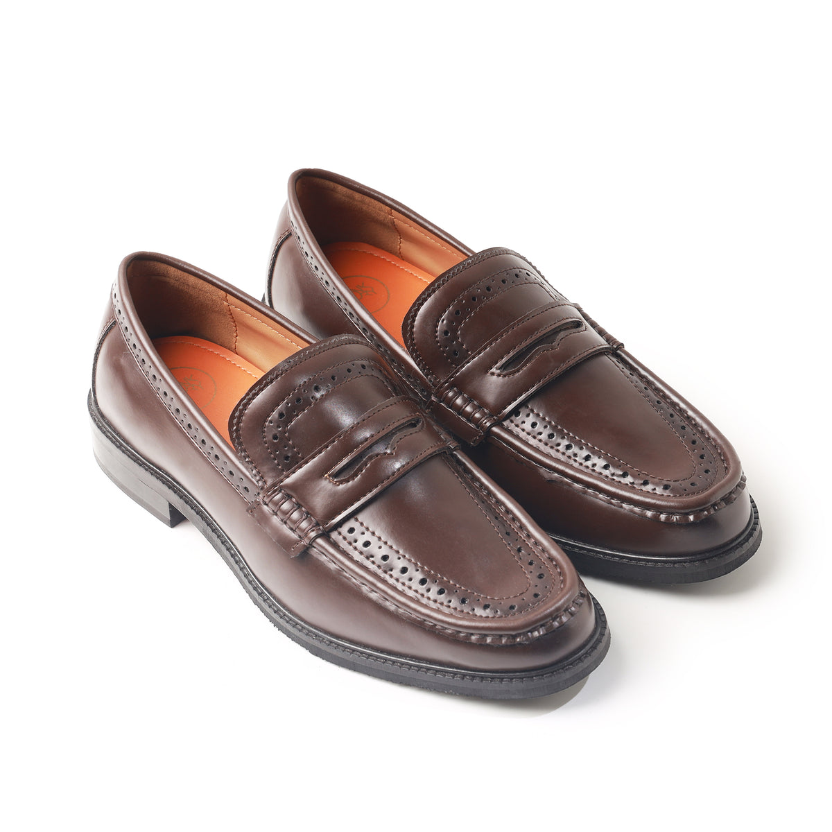 Monkstory Atelier 1936 Penny Brogue Loafers – Dark Brown