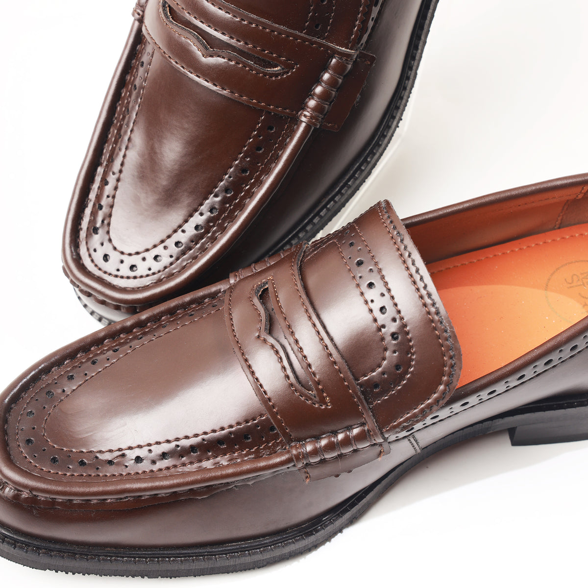 Monkstory Atelier 1936 Penny Brogue Loafers – Dark Brown