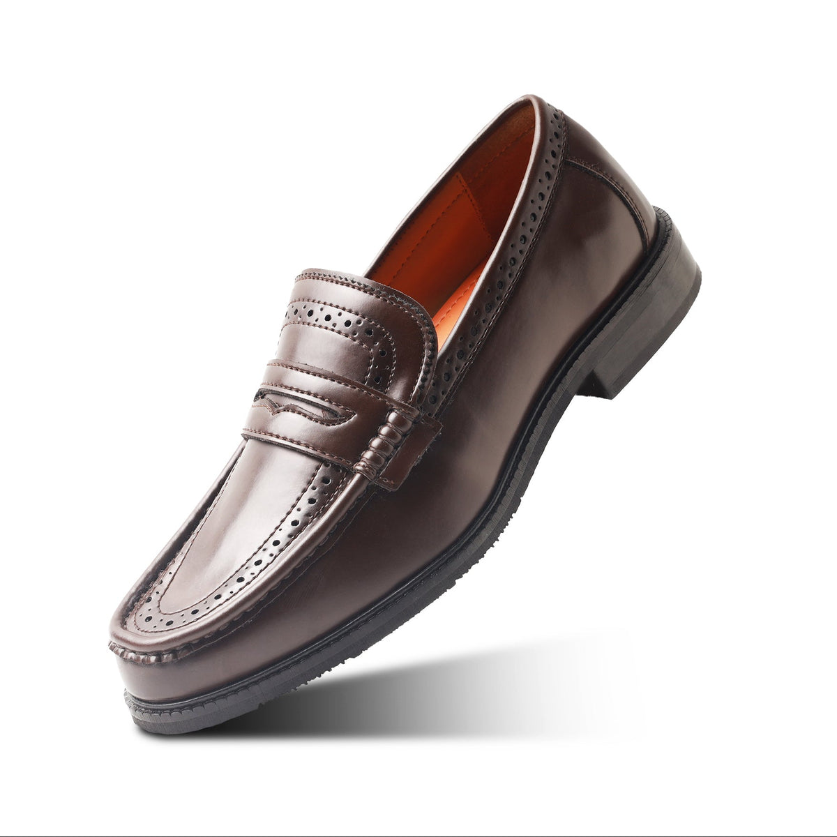 Monkstory Atelier 1936 Penny Brogue Loafers – Dark Brown