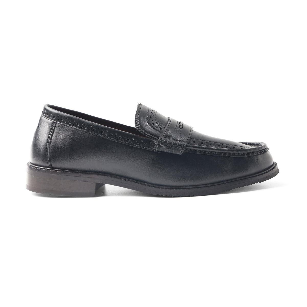 Monkstory Atelier 1936 Penny Brogue Loafers – Black