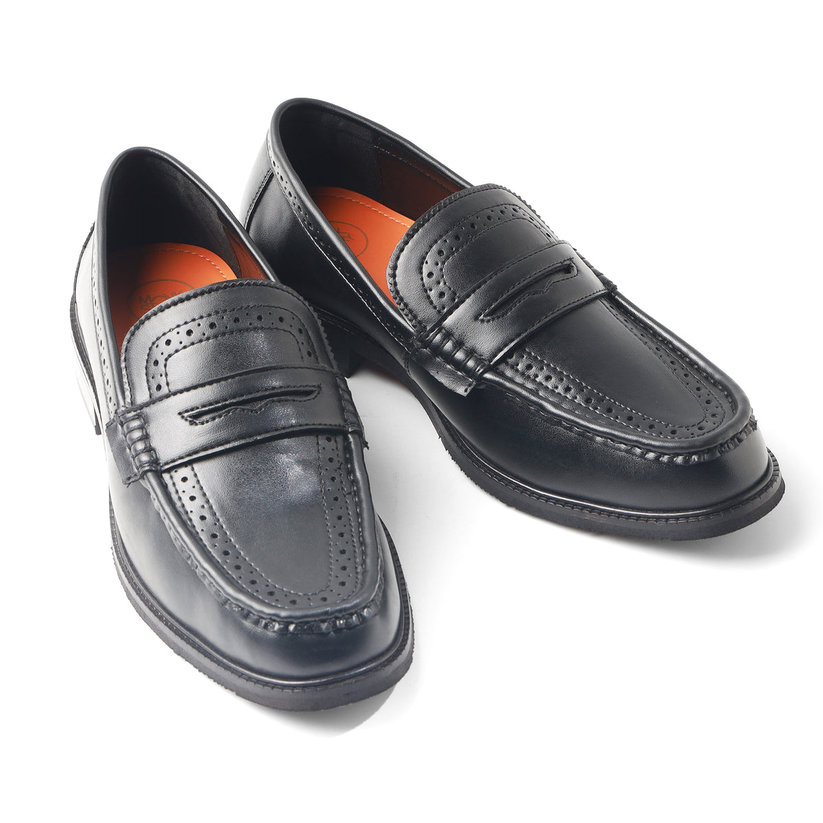 Monkstory Atelier 1936 Penny Brogue Loafers – Black