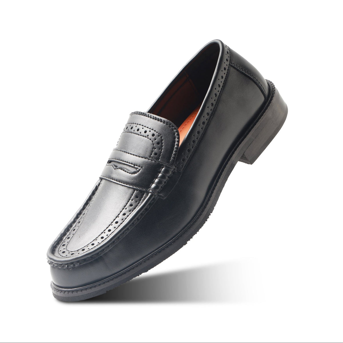 Monkstory Atelier 1936 Penny Brogue Loafers – Black