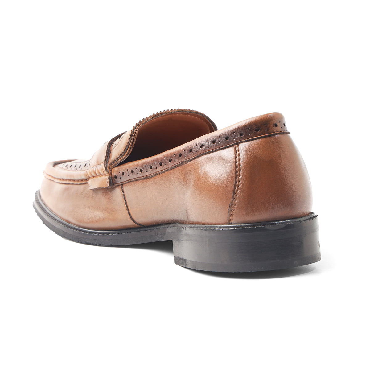 Monkstory Atelier 1936 Penny Brogue Loafers – Tan