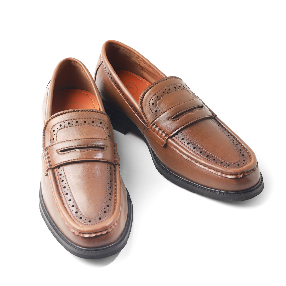 Monkstory Atelier 1936 Penny Brogue Loafers – Tan
