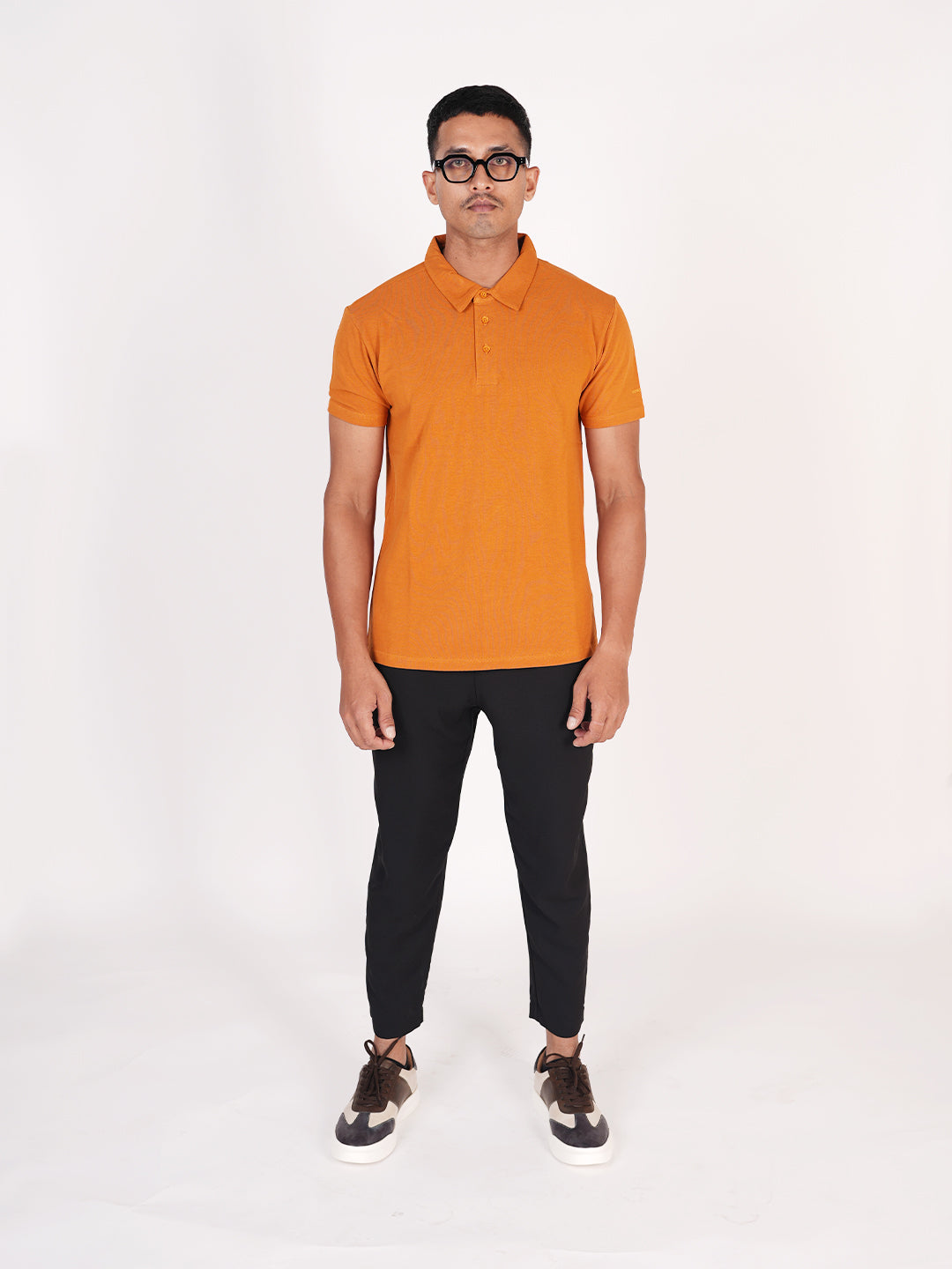 Monkstory Bamboo Cotton Polo Tee - Ochre