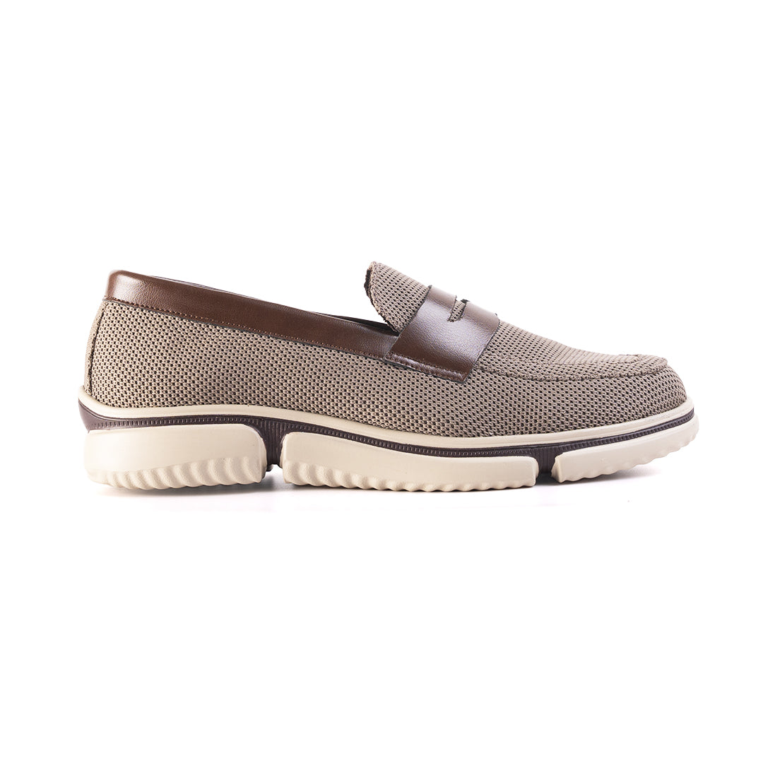 Monkstory Gravity Lift Supreme Comfort Mesh Slip-On Sneakers - Taupe Beige & Brown