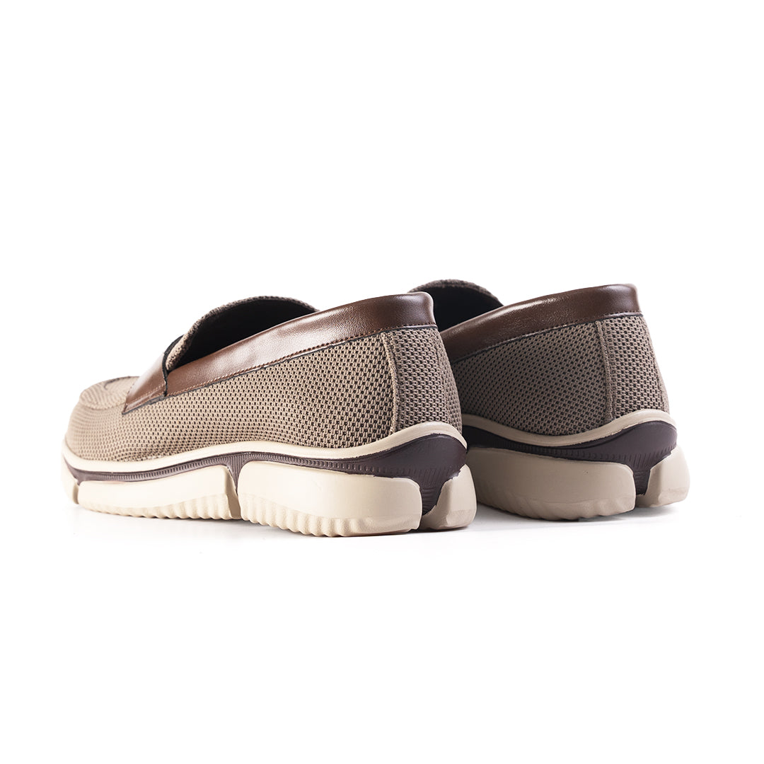 Monkstory Gravity Lift Supreme Comfort Mesh Slip-On Sneakers - Taupe Beige & Brown