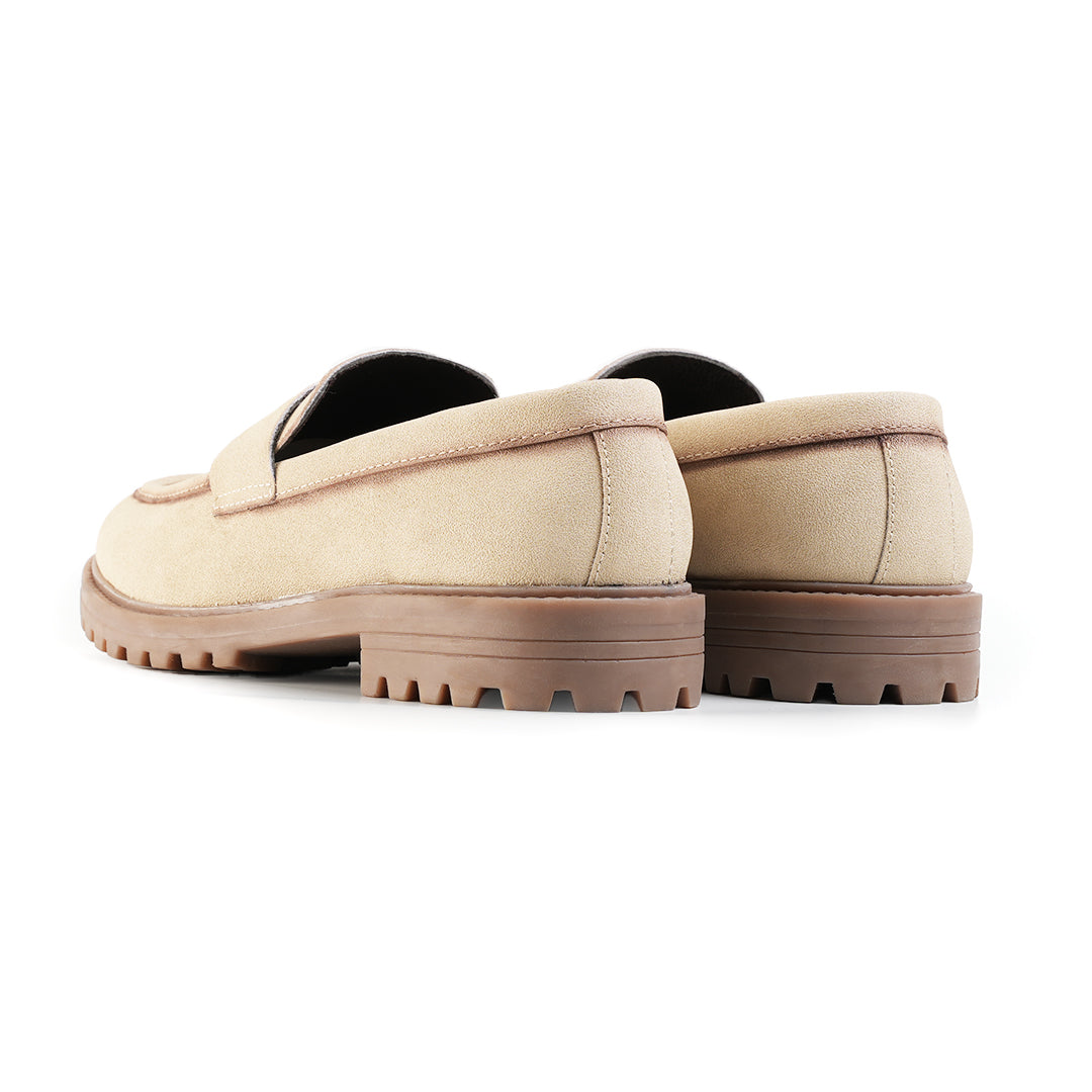 Monkstory Cosmopolitan Dune Penny Loafers  - Beige