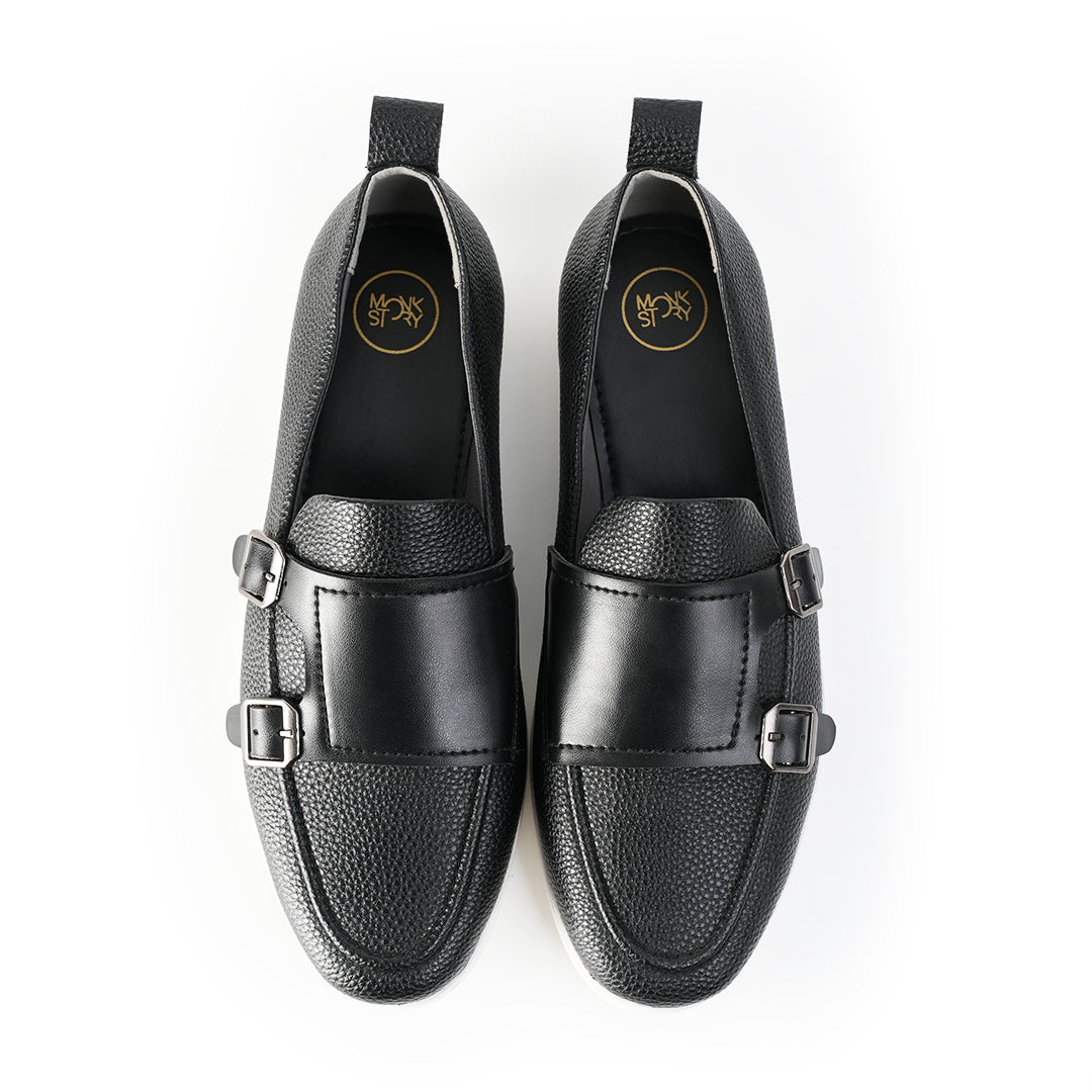 Monkstory Yacht Club Double Monk Slip-Ons - Black