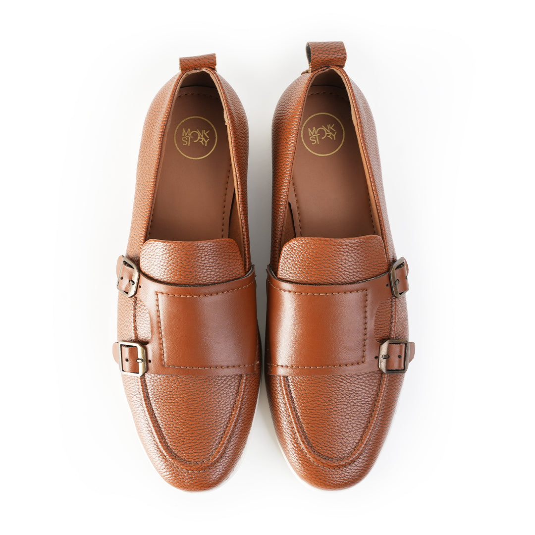 Monkstory Yacht Club Double Monk Slip-Ons - Tan