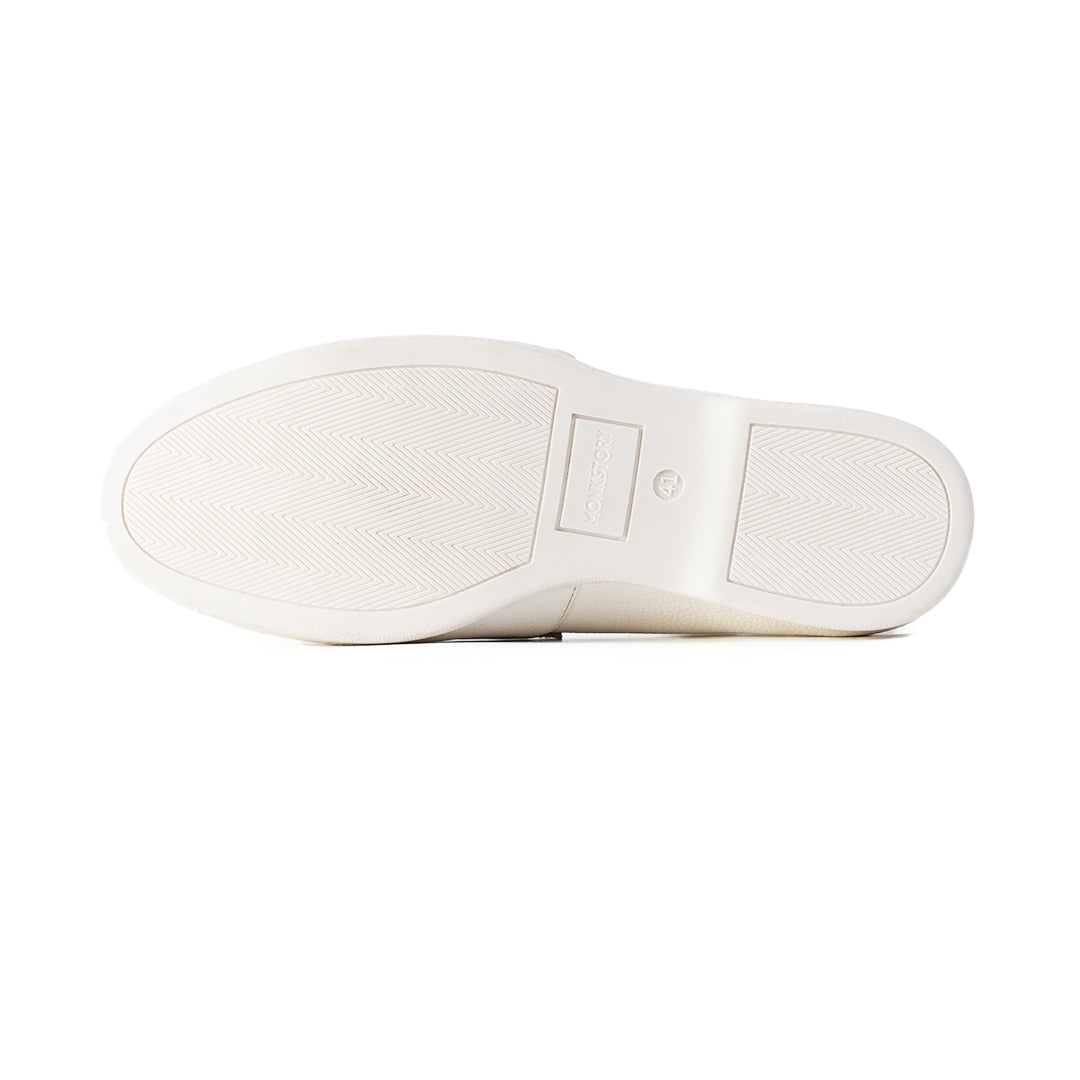 Monkstory Yacht Club Double Monk Slip-Ons - White